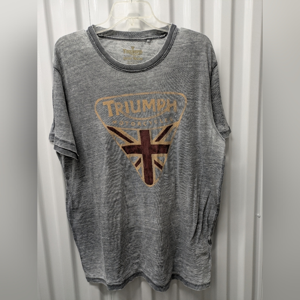 Lucky Brand Triumph Heather Gray Graphic Tee Size Large